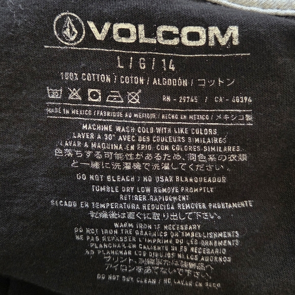 Volcom Stone Logo Graphic T-Shirt | Black Skate Surf Tee | Size Large - Picture 6 of 6